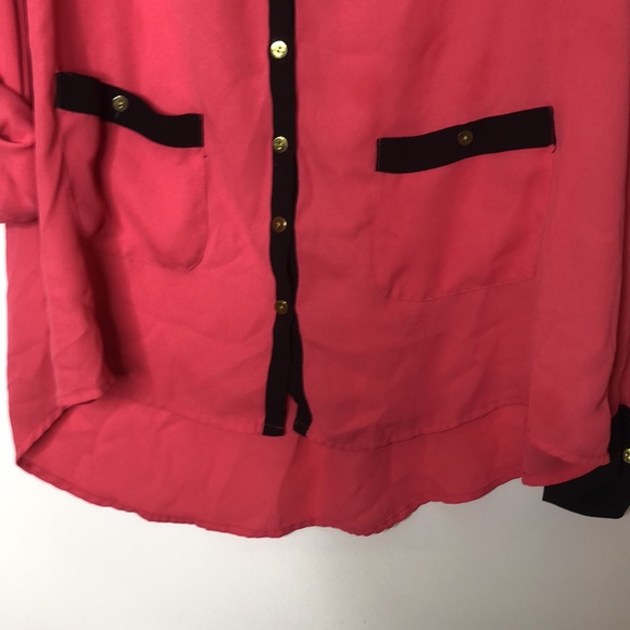 Alfani Women's Long Sleeve Top Black & Pink Top Blouse SIZE 16 PLUS SIZE - Picture 8 of 9